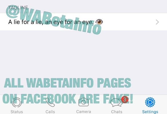 WhatsApp Tagline iOS